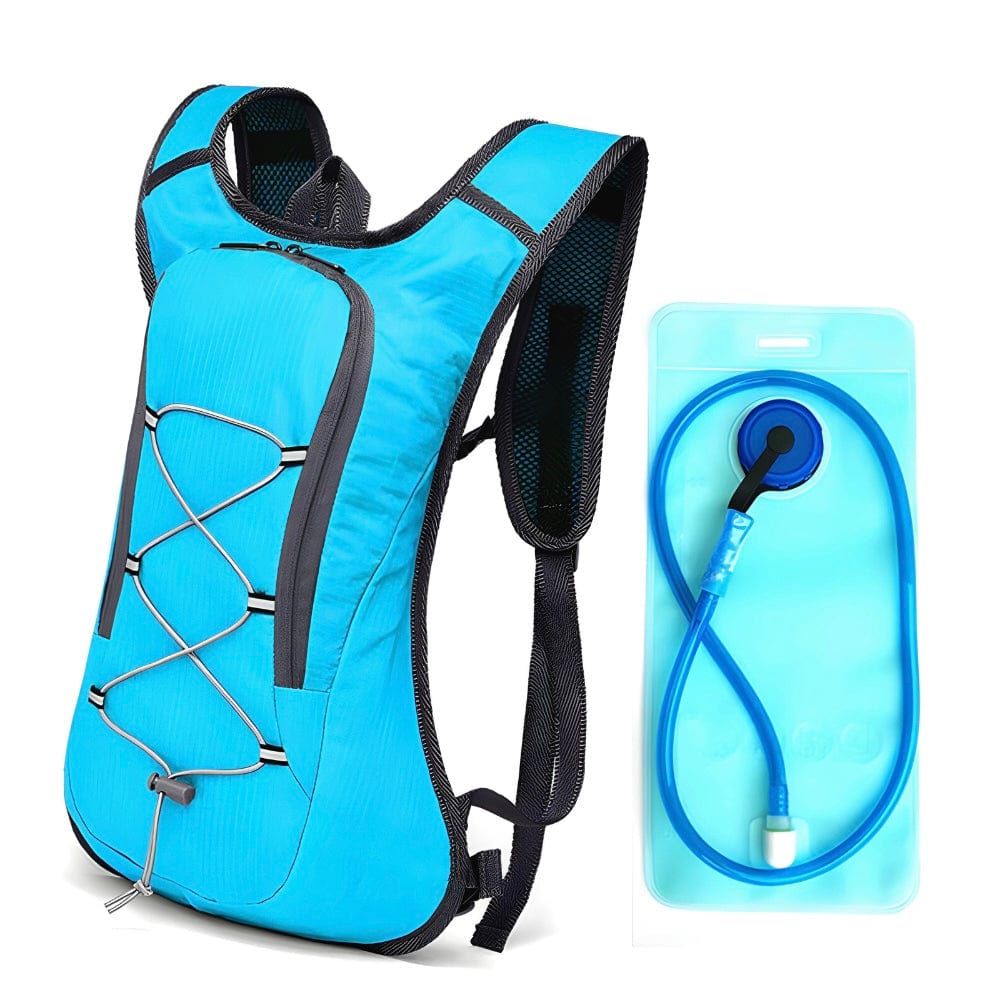 Hydration Pack Backpack - 2L Water Bladder - Iridescent Blue