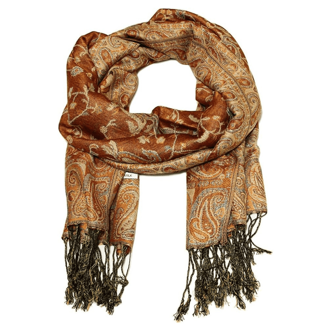Rave Essentials Co. 3-5 Day Expedited Shipping [USA ONLY] / Style 1 - Gold Brown RE® Deluxe Paisley Pashmina