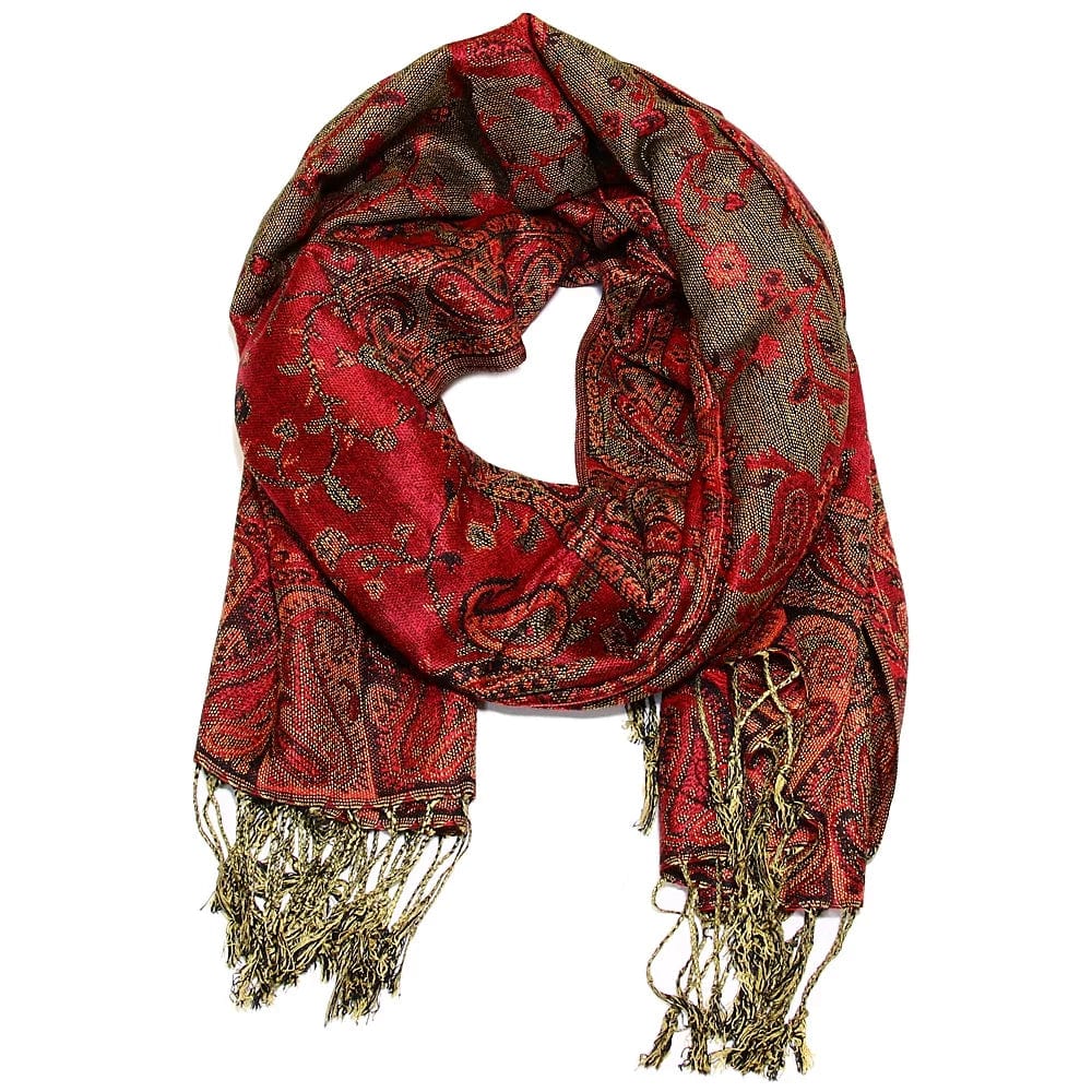 Rave Essentials Co. 3-5 Day Expedited Shipping [USA ONLY] / Style 1 - Red RE® Deluxe Paisley Pashmina