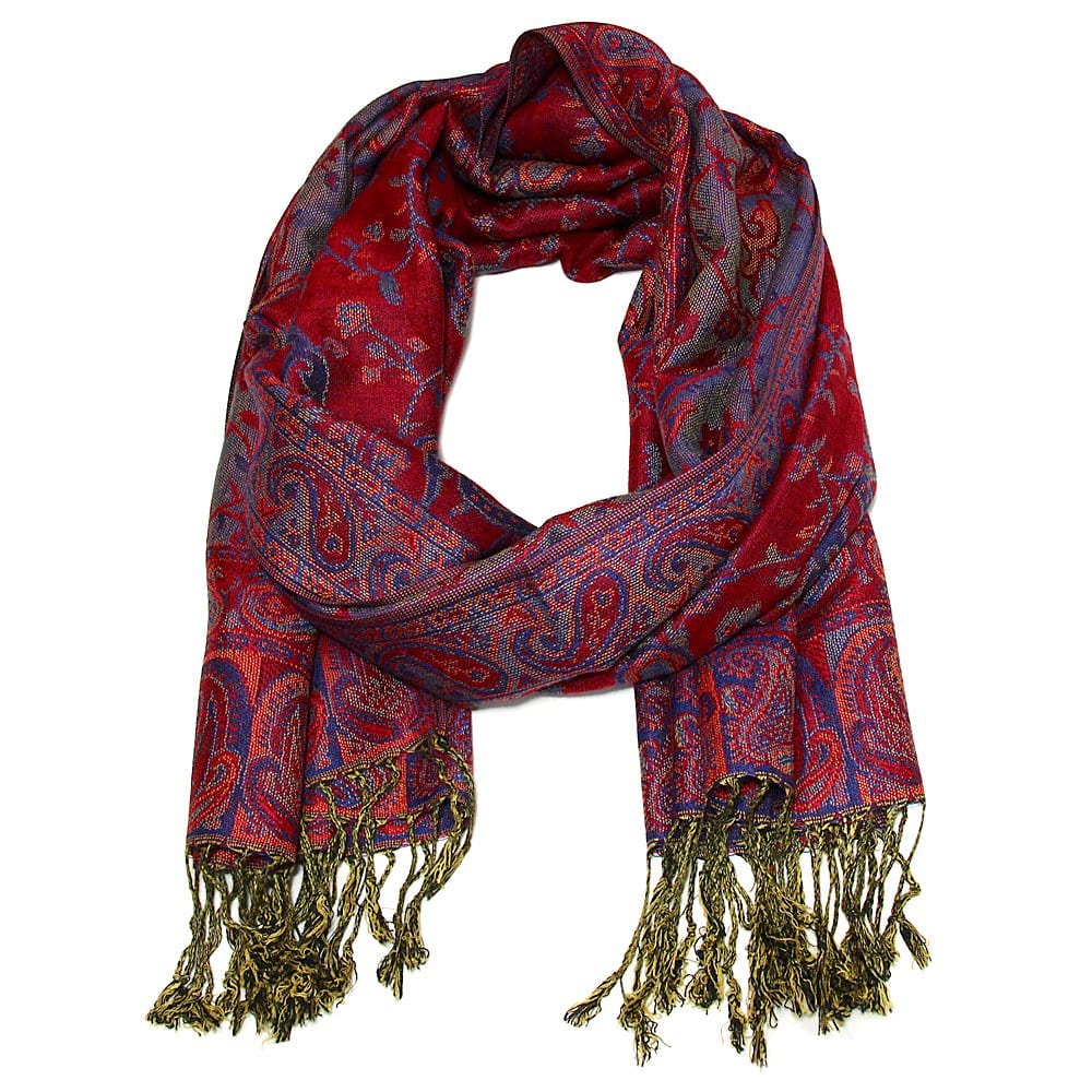 Rave Essentials Co. 3-5 Day Expedited Shipping [USA ONLY] / Style 1 - Red Blue RE® Deluxe Paisley Pashmina