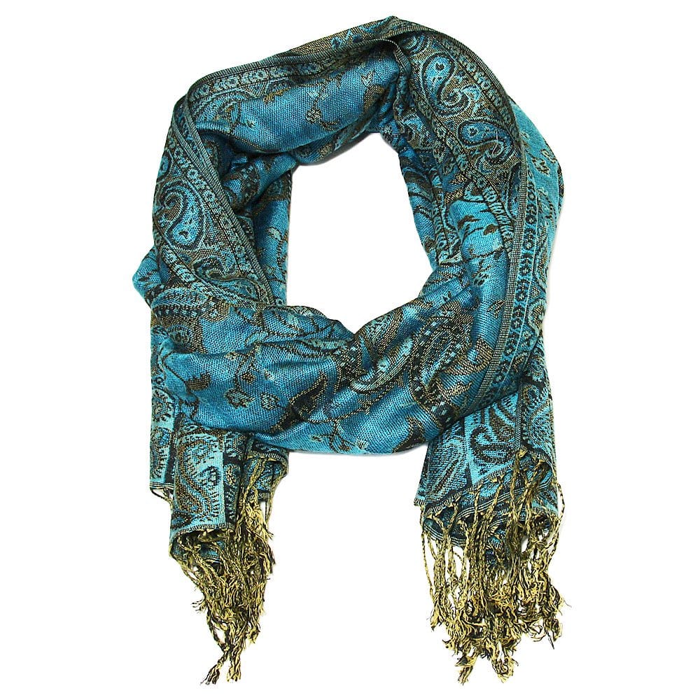 Rave Essentials Co. 3-5 Day Expedited Shipping [USA ONLY] / Style 1 - Turquoise RE® Deluxe Paisley Pashmina