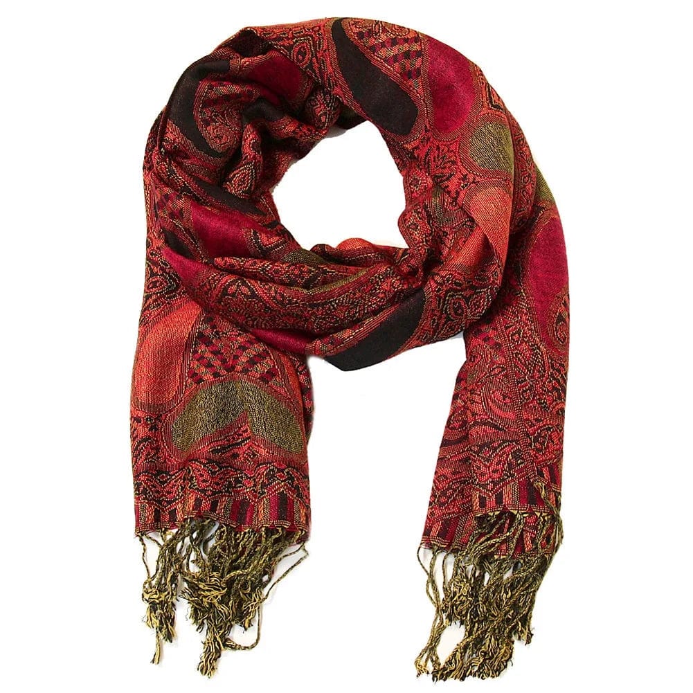 Rave Essentials Co. 3-5 Day Expedited Shipping [USA ONLY] / Style 2 - Red RE® Deluxe Paisley Pashmina