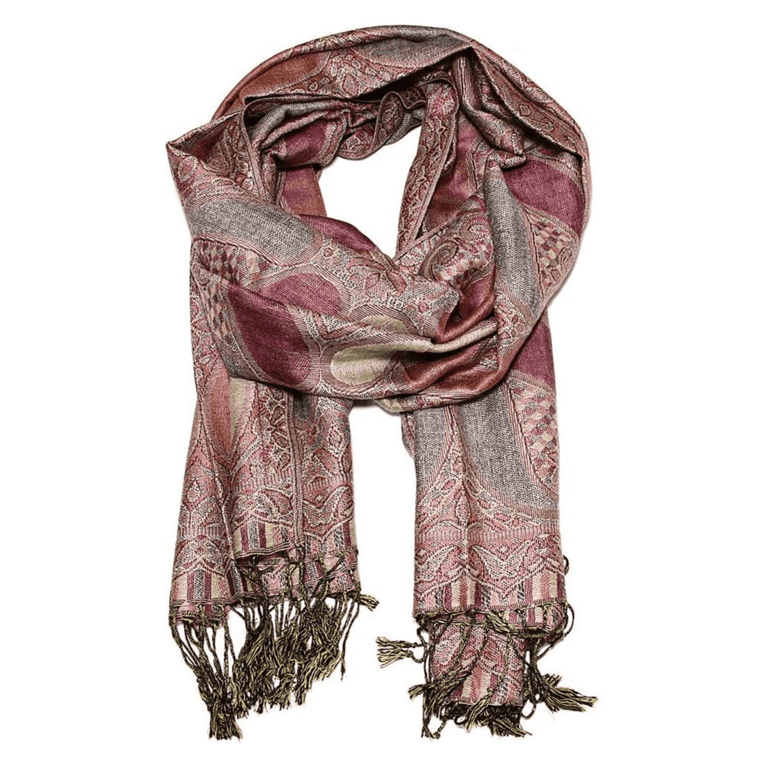 Rave Essentials Co. 3-5 Day Expedited Shipping [USA ONLY] / Style 2 - Rosewood Pink RE® Deluxe Paisley Pashmina