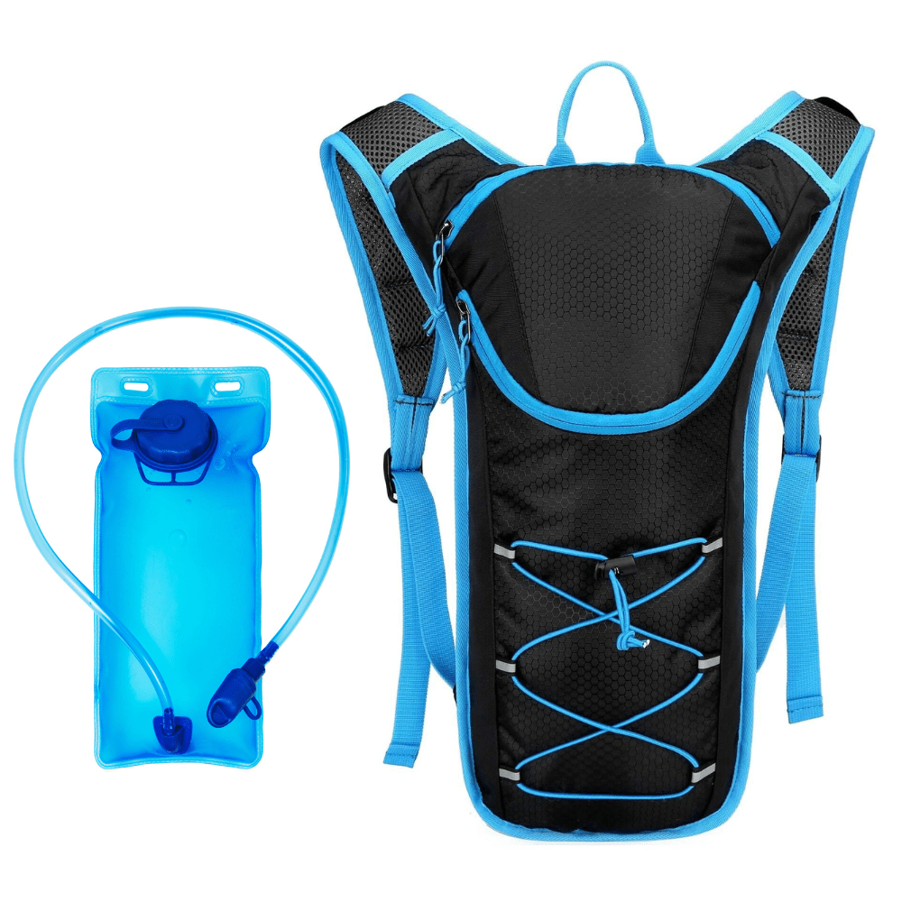 Rave Essentials Co. Blue + 2L Water Pouch RE® Essential Hydration Backpack
