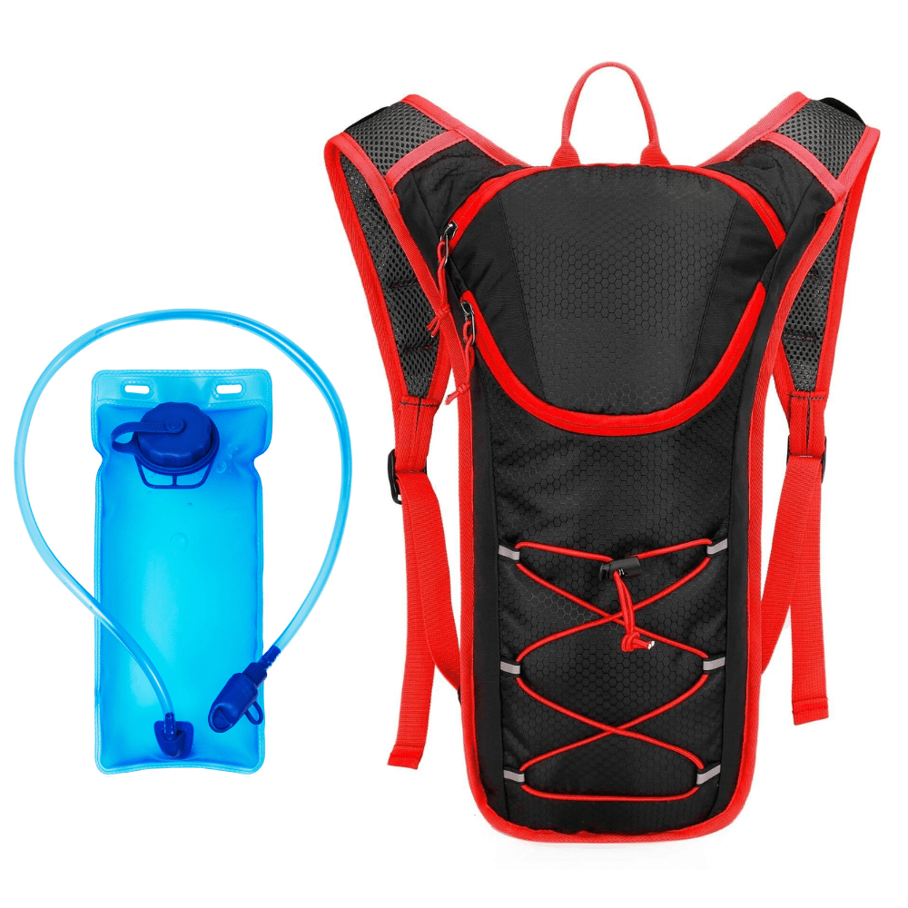Rave Essentials Co. Red + 2L Water Pouch RE® Essential Hydration Backpack