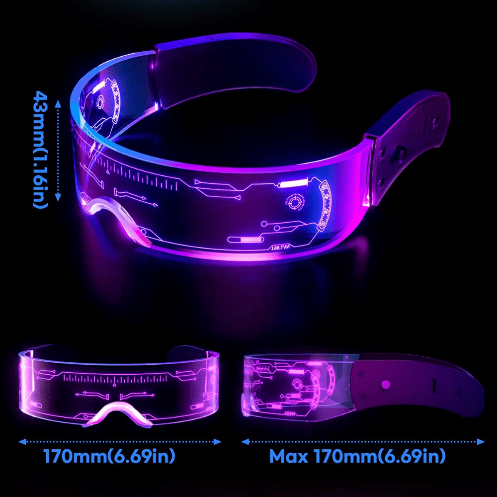 Rave-Essentials Co. RE® Holographic Visor Glasses