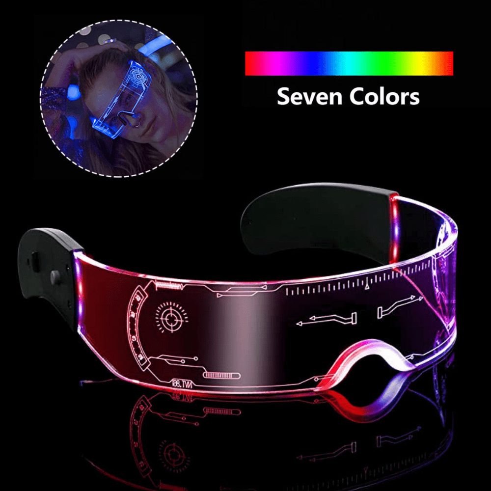 Rave-Essentials Co. Upgraded Bilateral Control RE® Holographic Visor Glasses