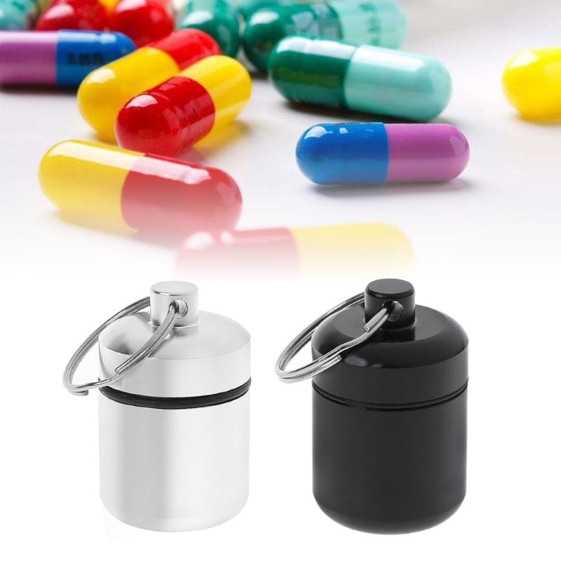 Rave Essentials Co. Black Reinforced Waterproof Mini Bottle Case Keychain