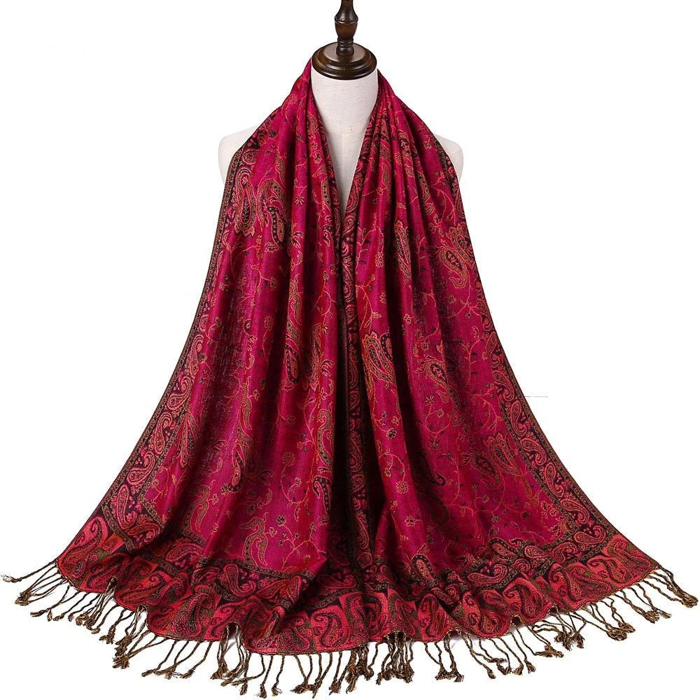 Deluxe Lightweight Paisley Pashmina