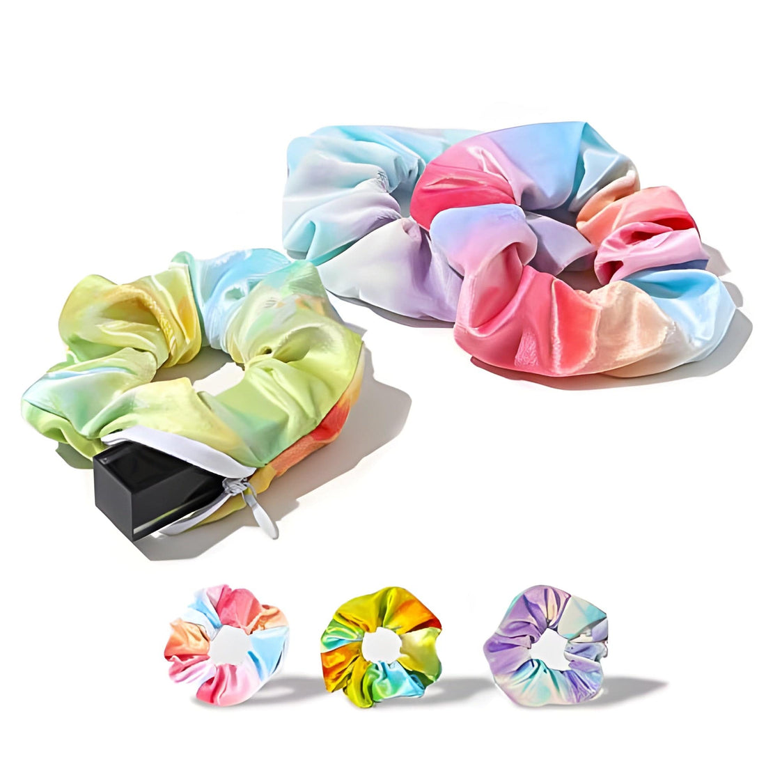 Rave-Essentials Co. (3 Pack) - FREE Expedited Shipping (USA Only) Secret Stash Hair Scrunchie (2 Pack)
