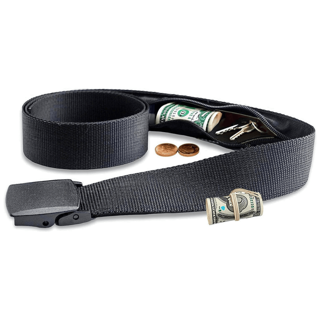 Rave Essentials Co. Black / 120cm Secret Zipper Stash Belt