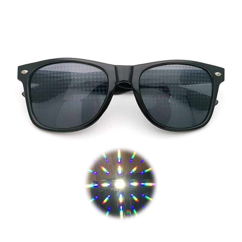 Rave Essentials Co. Shaded Lens / Black Frame Special FX Firework Diffraction Glasses