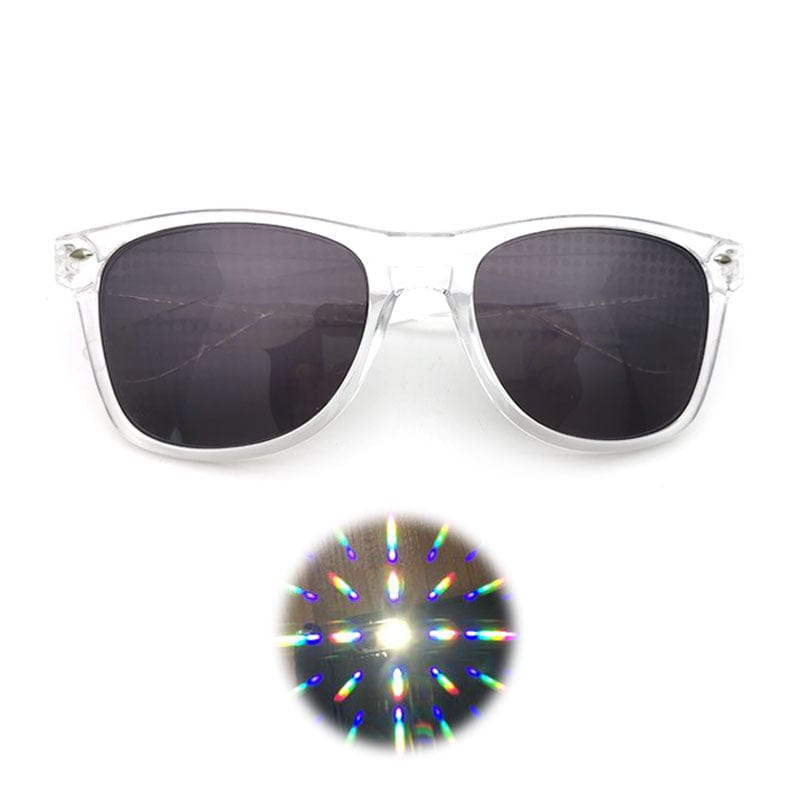 Rave Essentials Co. Shaded Lens / Transparent Frame Special FX Firework Diffraction Glasses