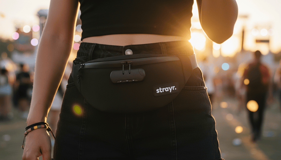 strayr.™ strayr.™ Anti-Theft Lockable Fanny Pack - Original Black