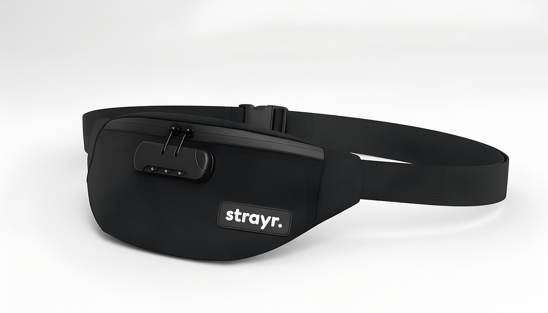 strayr.™ strayr.™ Anti-Theft Lockable Fanny Pack - Original Black