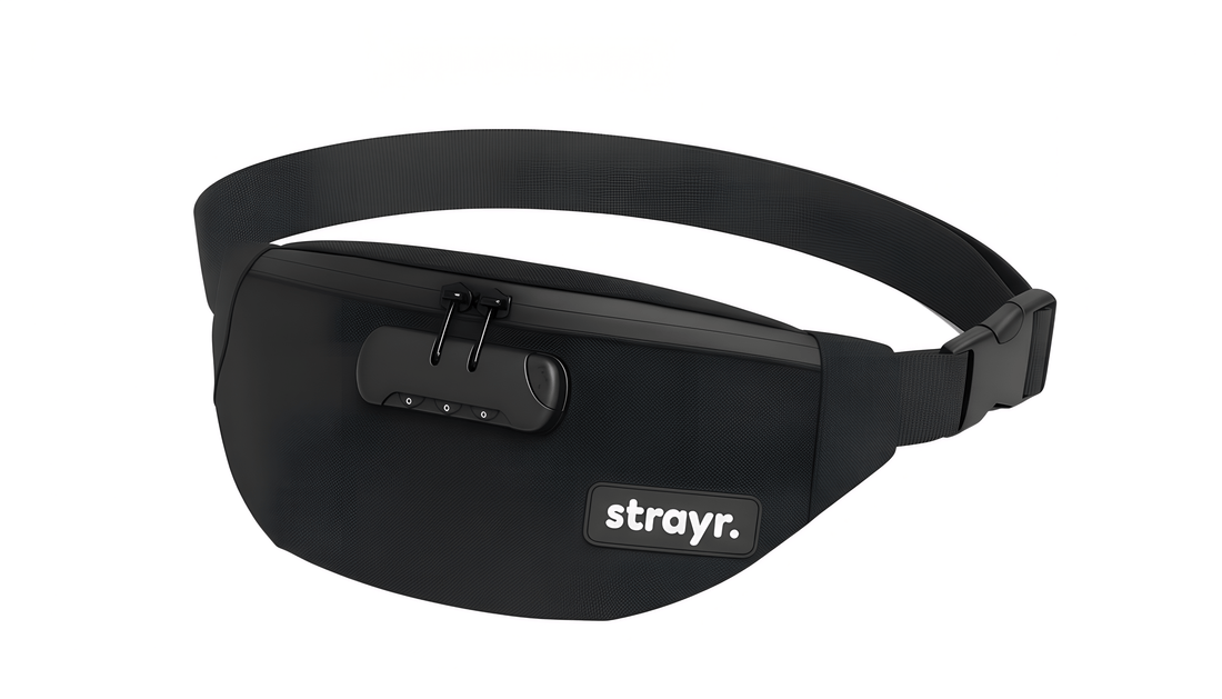 strayr.™ strayr.™ Anti-Theft Lockable Fanny Pack - Original Black