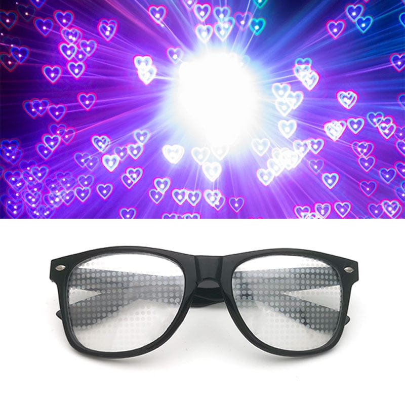 Rave-Essentials Co. Passion Black eHeart™ Special FX Glasses