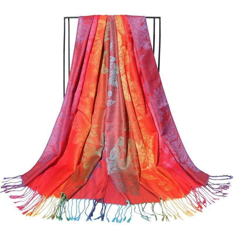 Rave-Essentials Co. Red / Pink FestWook™ Pashmina Scarf