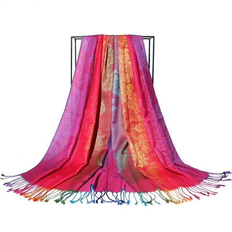 Rave-Essentials Co. Red / Purple FestWook™ Pashmina Scarf