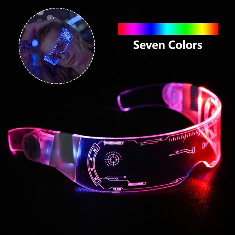 Multicolored LED Visor Glasses