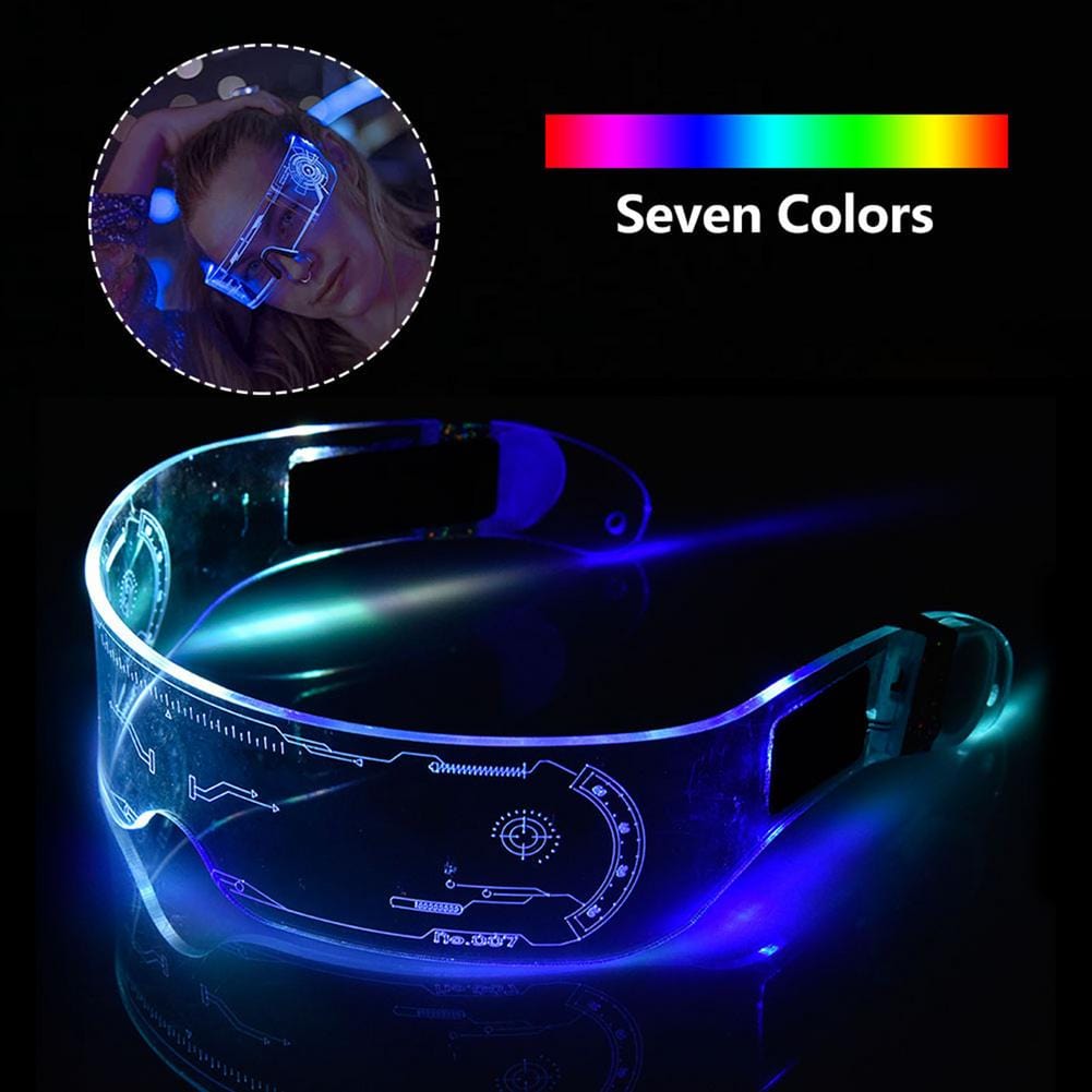 Rave-Essentials Co. Upgraded Bilateral Control Holographic Visor Glasses
