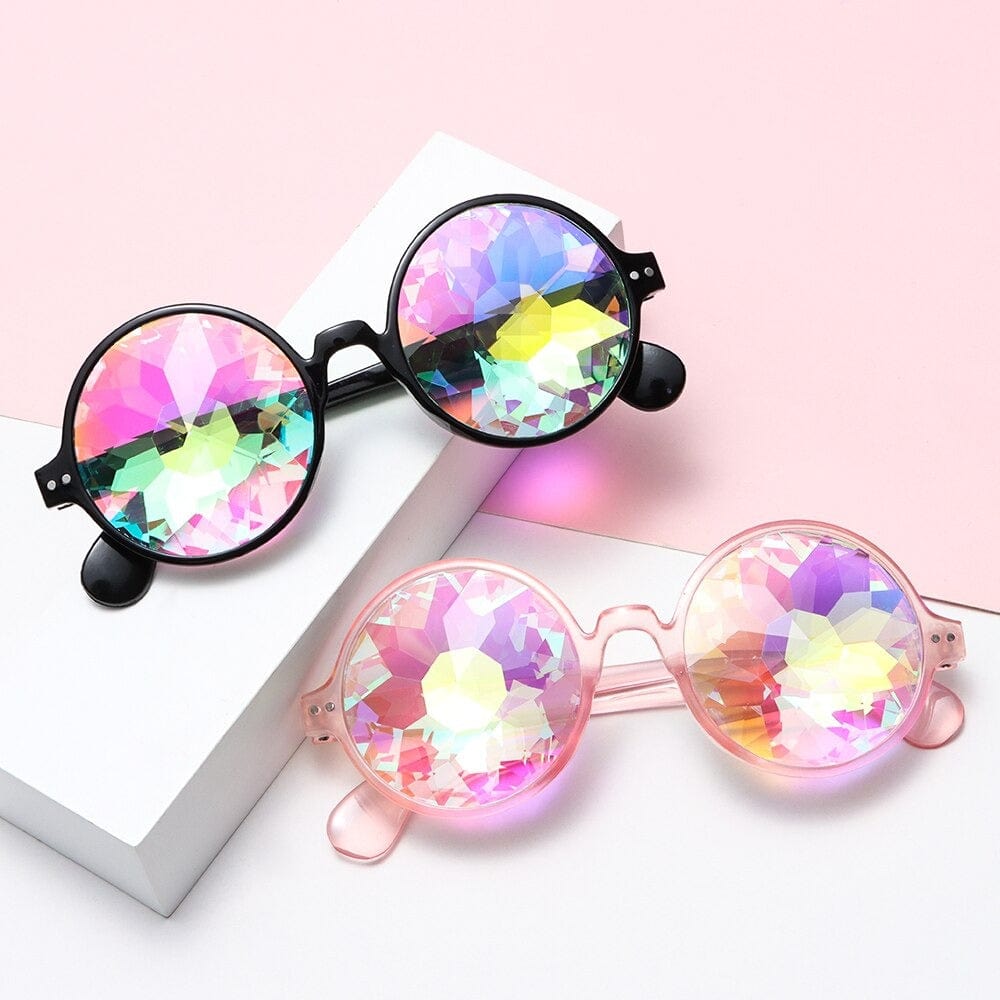Rave-Essentials Co. Kaleidoscope Round-Eye Glasses