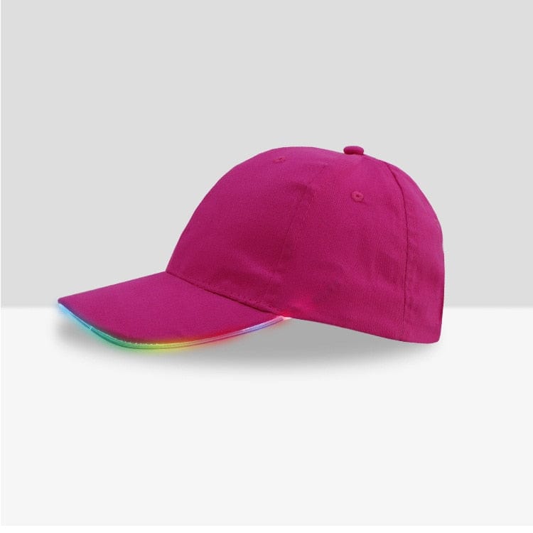 Rave-Essentials Co. Rose Cap - Rainbow Light LED Brim Glow Festival Hat