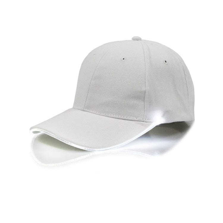 Rave-Essentials Co. White Cap - White Light LED Brim Glow Festival Hat
