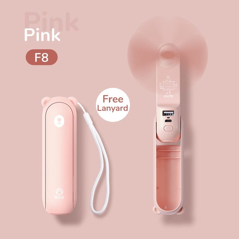 Rave-Essentials Co. Pink / 3-in-1 Hybrid Device Power Bank Charger + Fan + Flashlight Hybrid