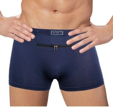 Soft boxers with zipper pocket for men For Comfort 