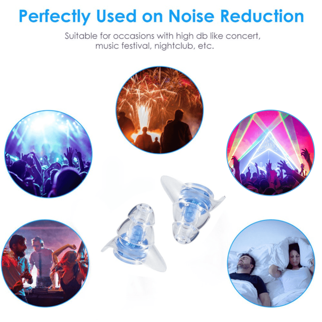 Rave-Essentials Co. PureTone™ High Clarity Reduction Earplugs