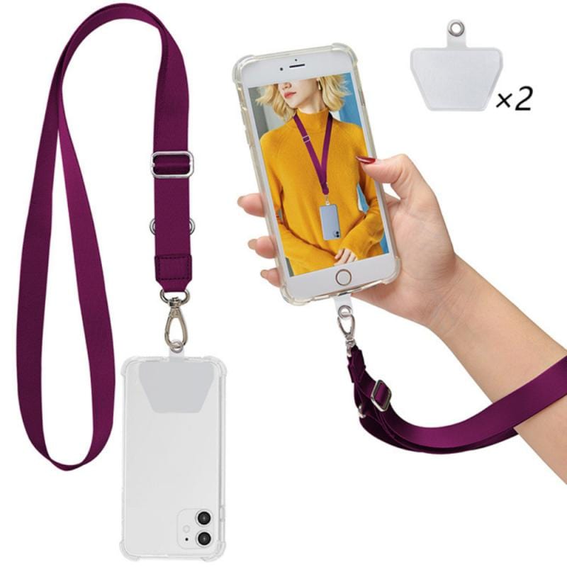 Rave-Essentials Co. purple RE® Neck & Wrist Phone Lanyard