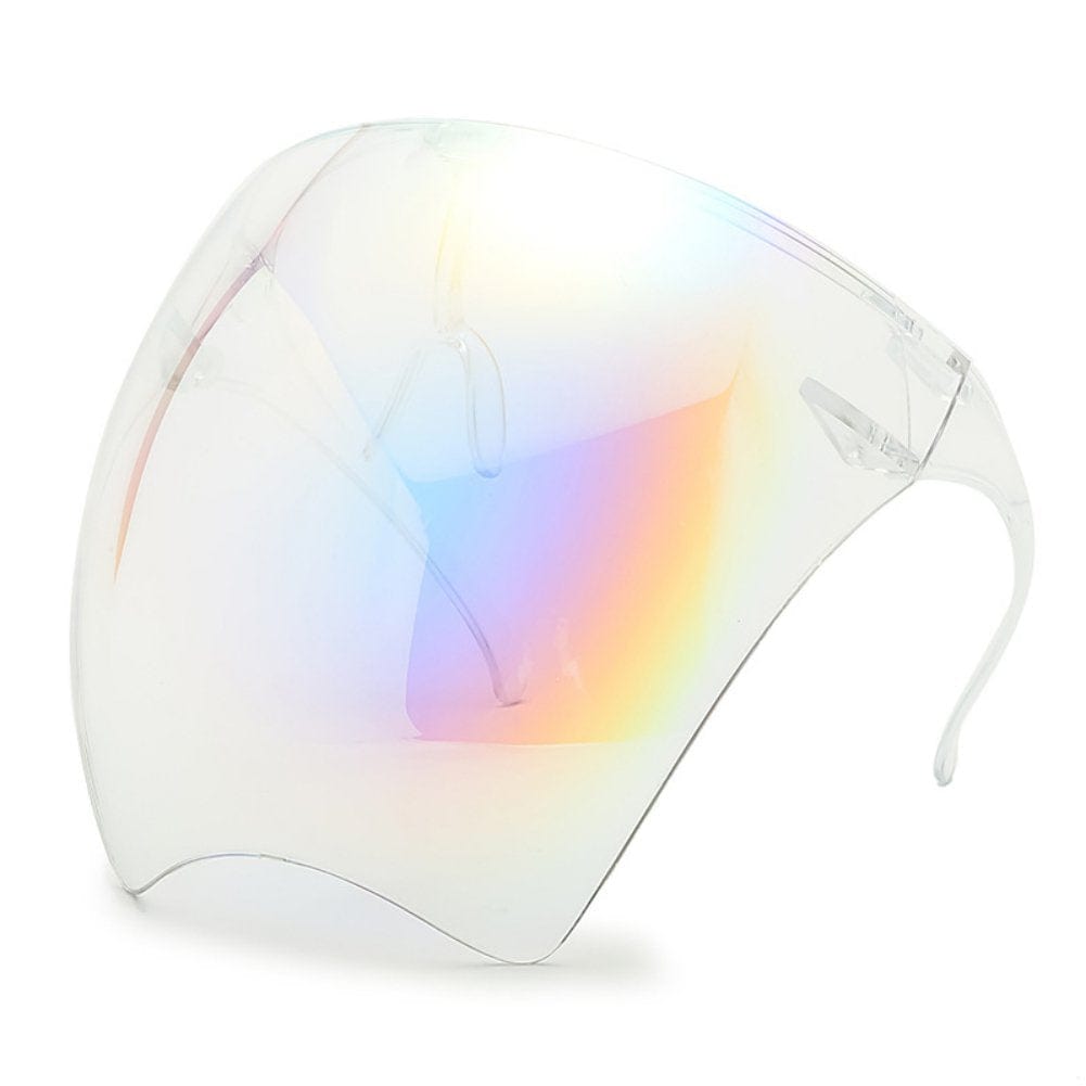 Rave-Essentials Co. Transparent White & Gold REFLUX™ Full-Face Shield Visor