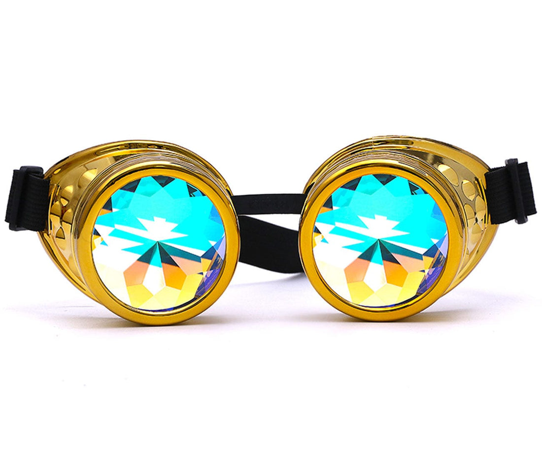 Rave-Essentials Co. Gold Smooth SteamPunk™ Rave Goggles