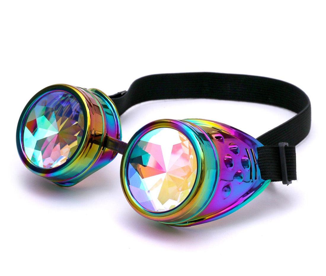 Rave-Essentials Co. Purple Yellow Smooth SteamPunk™ Rave Goggles