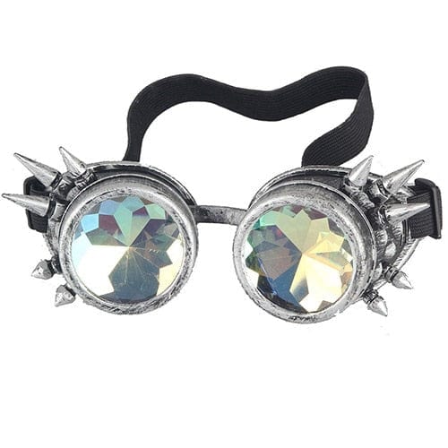 Rave-Essentials Co. Ancient Silver Spiked SteamPunk™ Rave Goggles