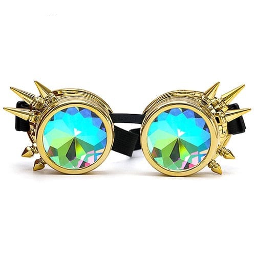Rave-Essentials Co. Gold Spiked SteamPunk™ Rave Goggles