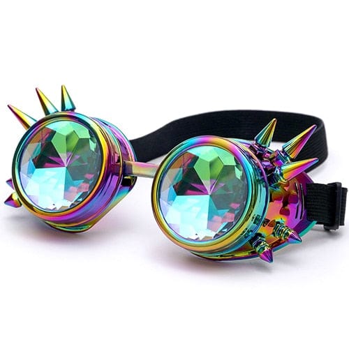 Rave-Essentials Co. Red Purple Spiked SteamPunk™ Rave Goggles
