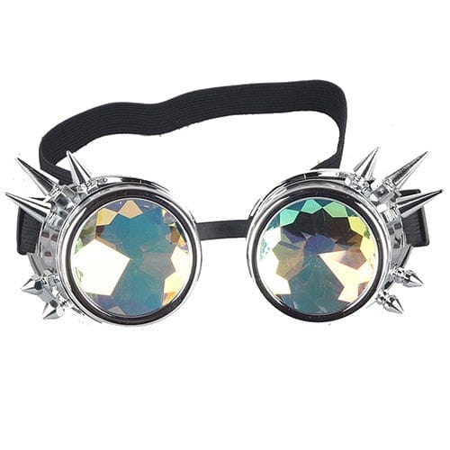Rave-Essentials Co. Silver Spiked SteamPunk™ Rave Goggles