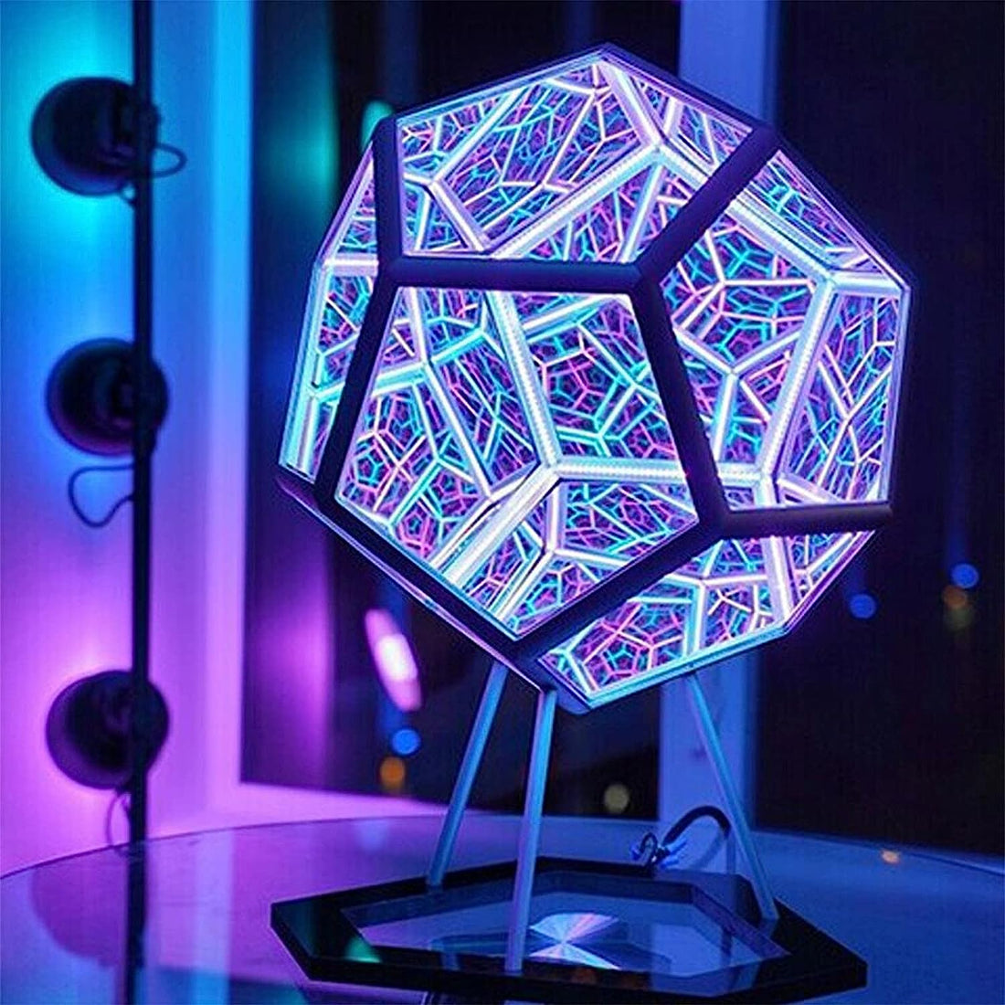 Rave-Essentials Co. Type A Trippy InfiniteAbyss® Dodecahedron Lamp