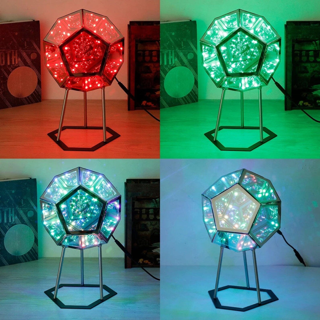 Rave-Essentials Co. Type A Trippy InfiniteAbyss® Dodecahedron Lamp