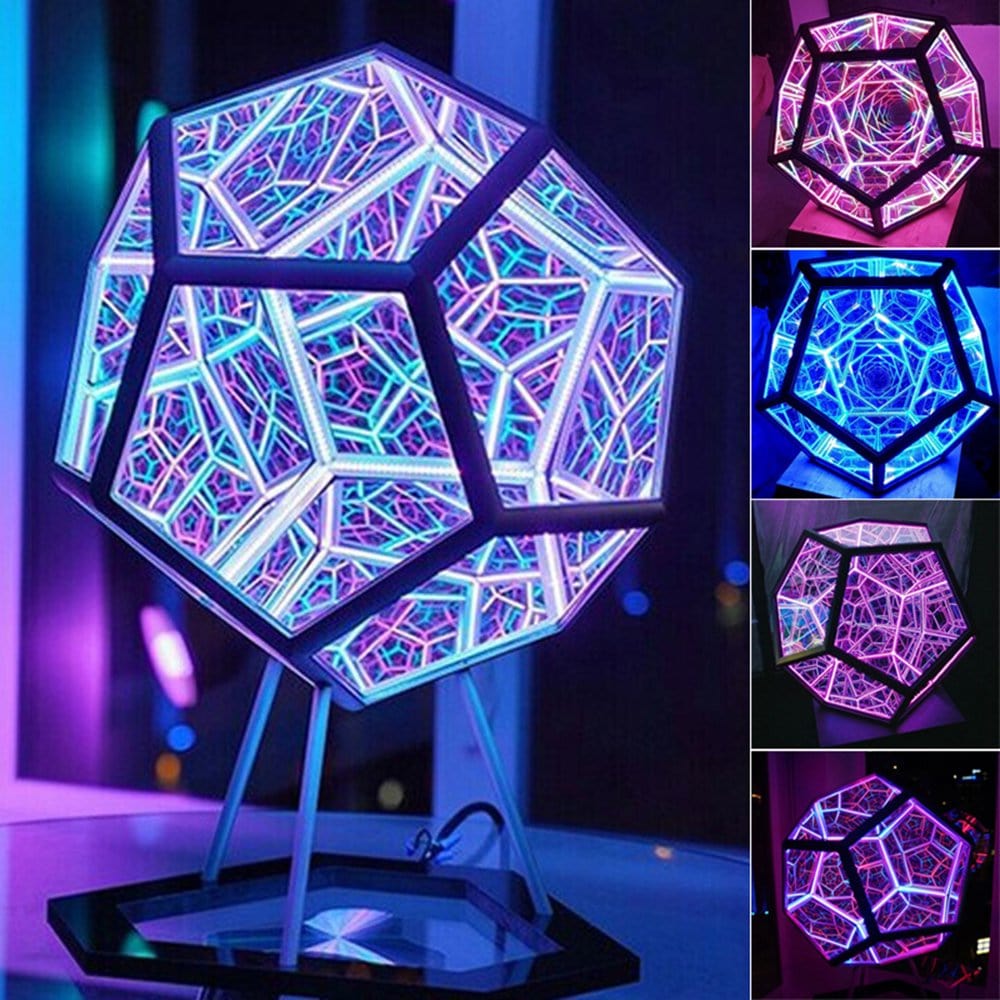 Rave-Essentials Co. Type A Trippy InfiniteAbyss® Dodecahedron Lamp